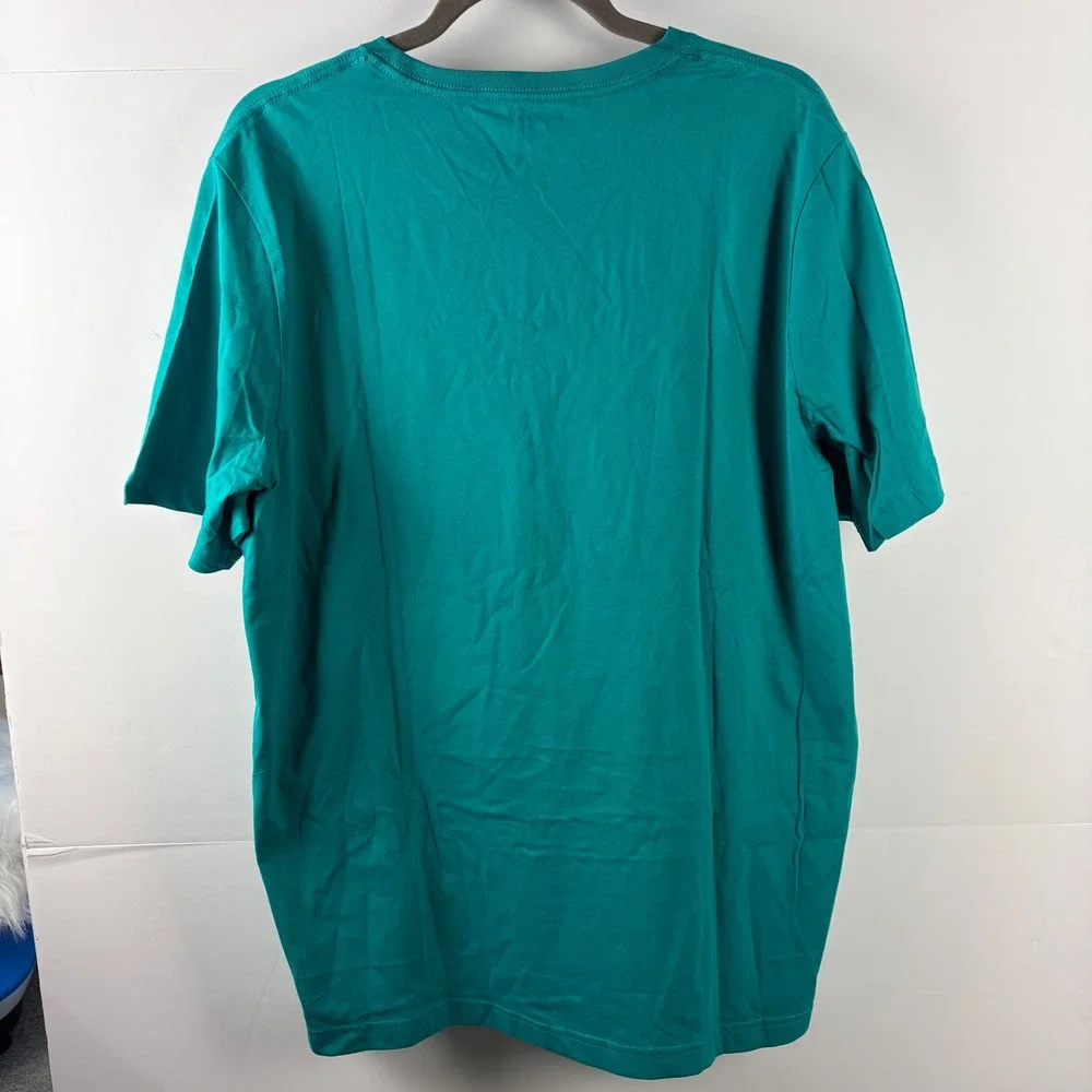 Puma Essentials 2 Col Logo Tee Mens XL Deep Aqua Graphic T-Shirt Shot Sleeve